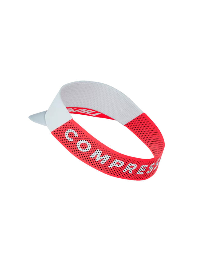 Compressport Unisex's Pro Racing Visor Ironman 2026 - L1 - White/Neon Red
