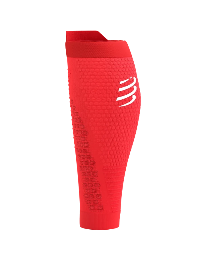 Compressport Unisex's R2 3.0 Calf Sleeves - Fluo Red/White Refl