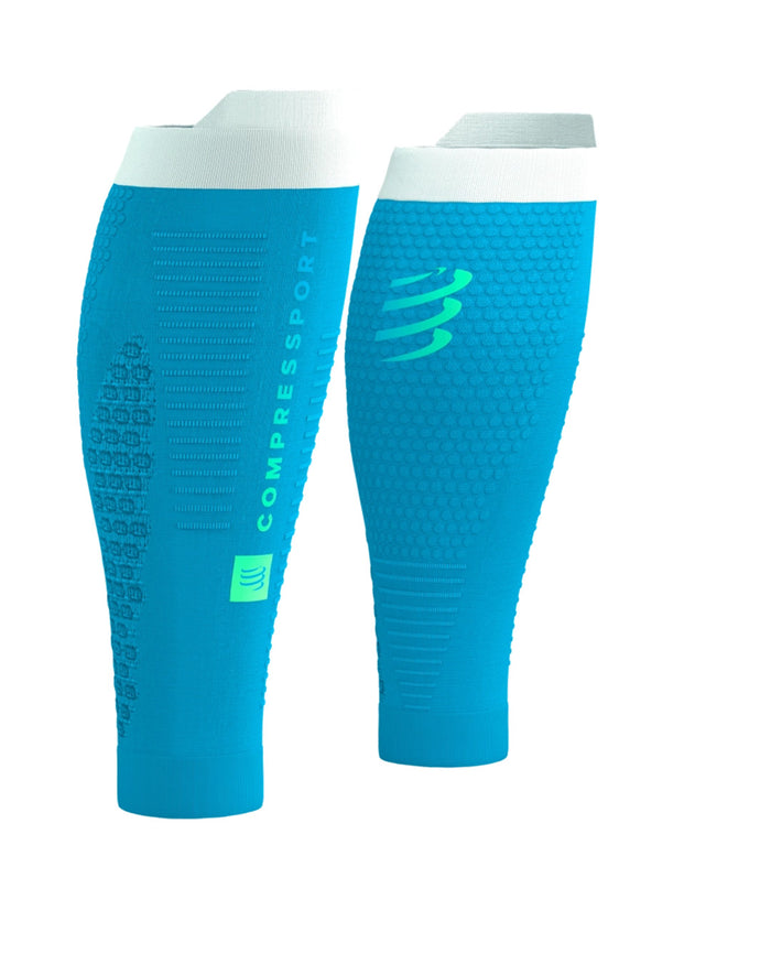 Compressport Unisex's R2 3.0 Calf Sleeves - Norse Blue/White
