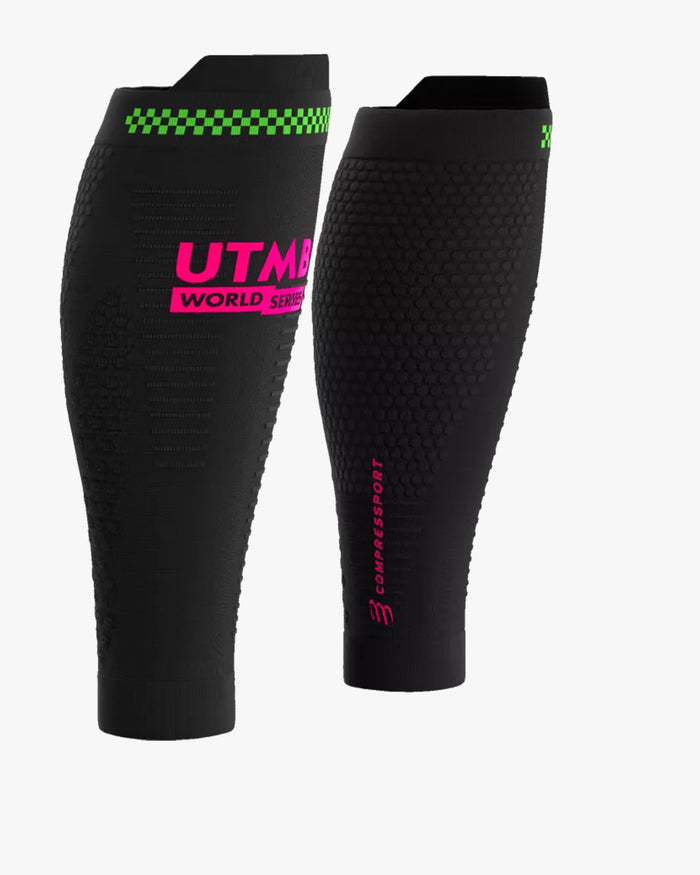 Compressport Unisex's R2 3.0 Calf Sleeves UTMB 2026 L1 - Black