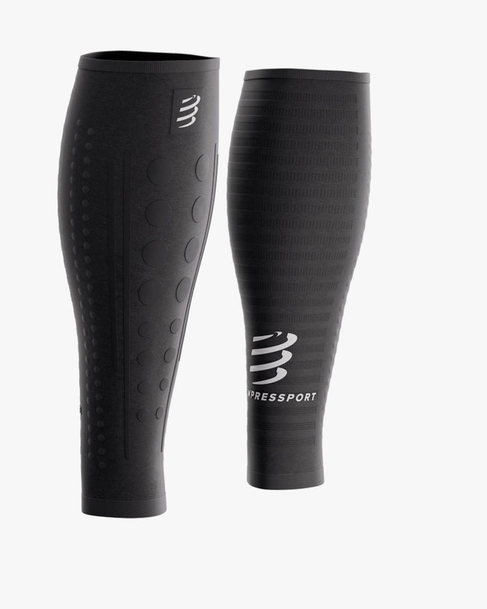 Compressport Unisex's R2 Aero 2.0 Calf Sleeves - Black/White