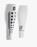 Compressport Unisex's R2 Aero 2.0 Calf Sleeves - White/Black