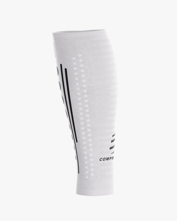 Compressport Unisex's R2 Aero 2.0 Calf Sleeves - White/Black