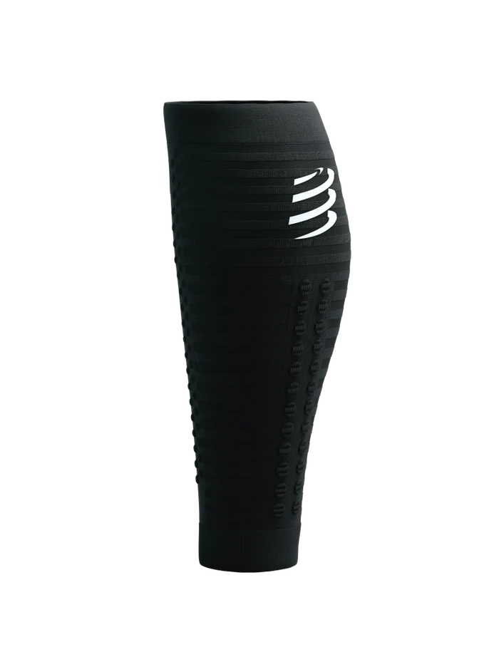 Compressport Unisex's R2 AERO Calf Sleeves - Black/White
