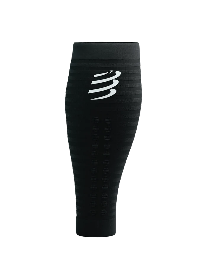 Compressport Unisex's R2 AERO Calf Sleeves - Black/White
