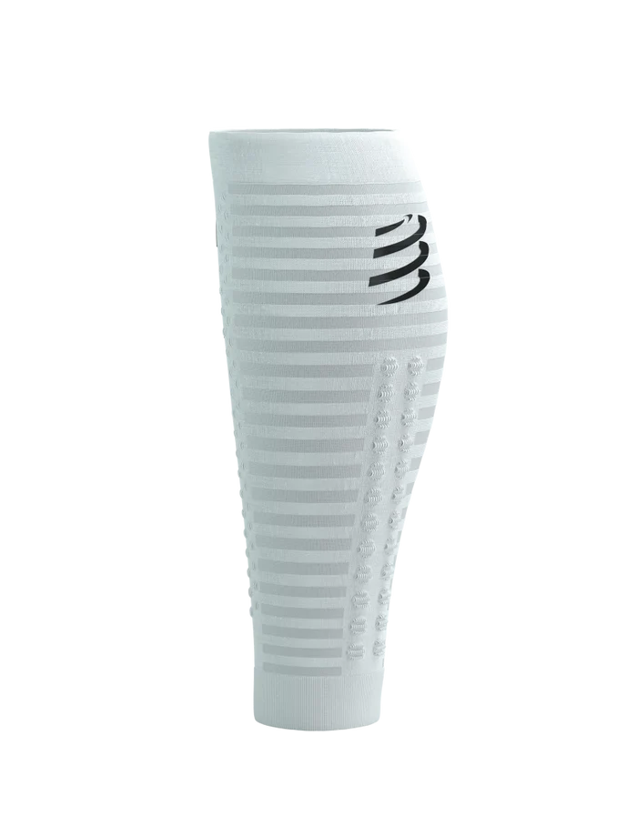 Compressport Unisex's R2 AERO Calf Sleeves - White/Black