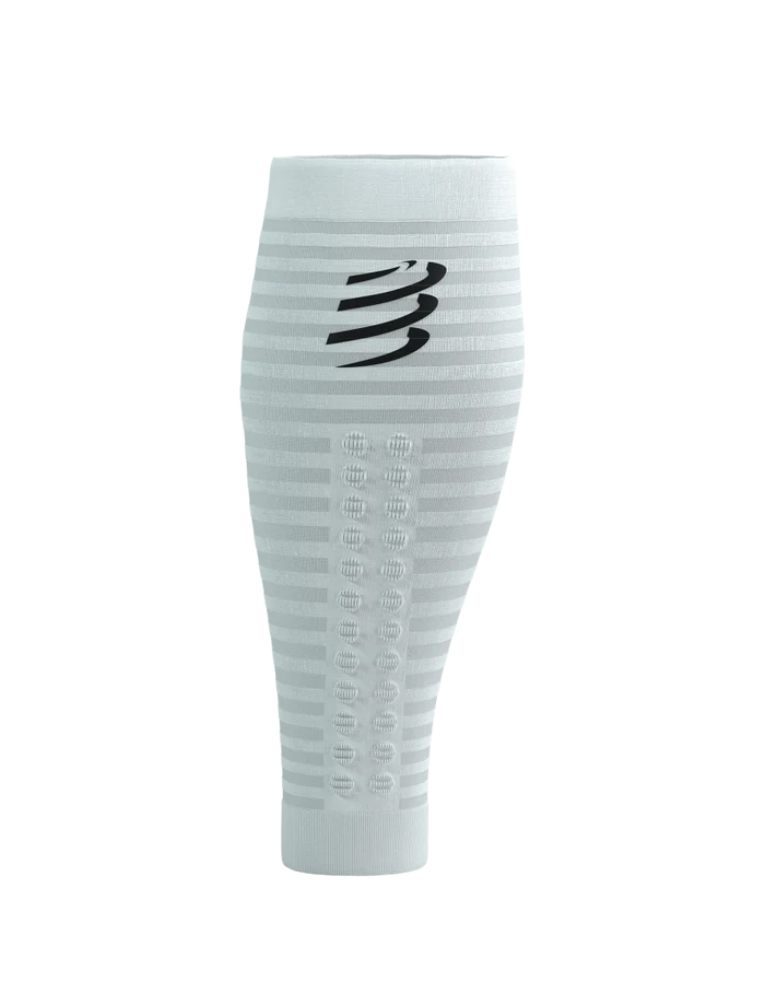 Compressport Unisex's R2 AERO Calf Sleeves - White/Black
