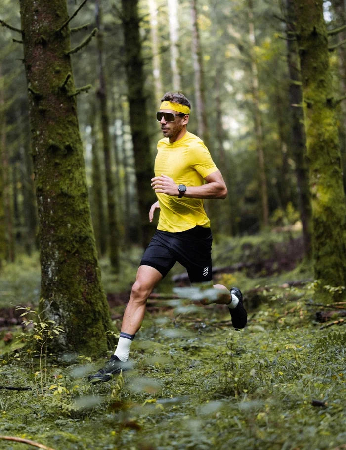 Compressport Unisex's Thin Headband On/Off - Ceylon Yellow