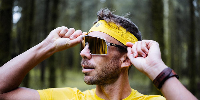 Compressport Unisex's Thin Headband On/Off - Ceylon Yellow