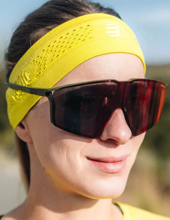 Compressport Unisex's Thin Headband On/Off - Green Sheen