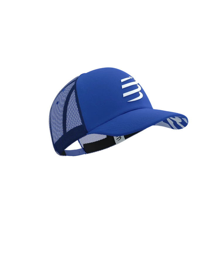 Compressport Unisex's Trucker Cap - Dazz Blue/White