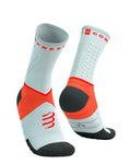 Compressport Unisex's Ultra Trail Socks v2.0 - Gray Violet/Tigerlily