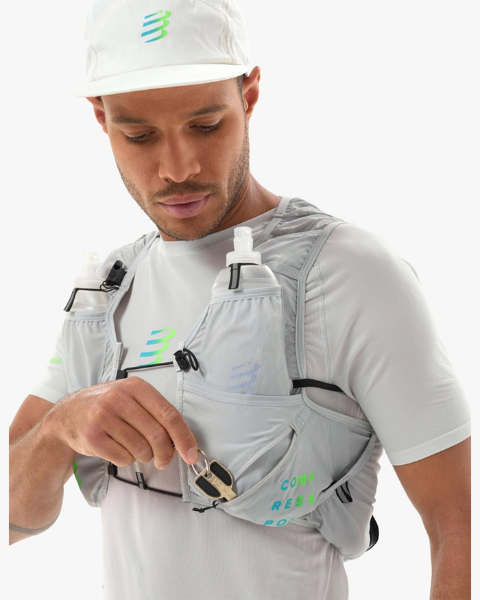 Compressport Unisex's UltRun Evo 10 Pack - Gray Violet/Blue Green