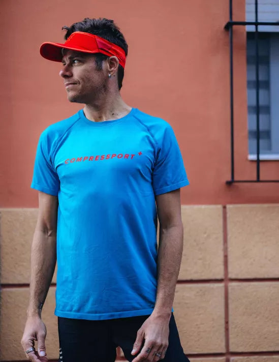 Compressport Unisex's Visor Ultralight - Samba/Core Red