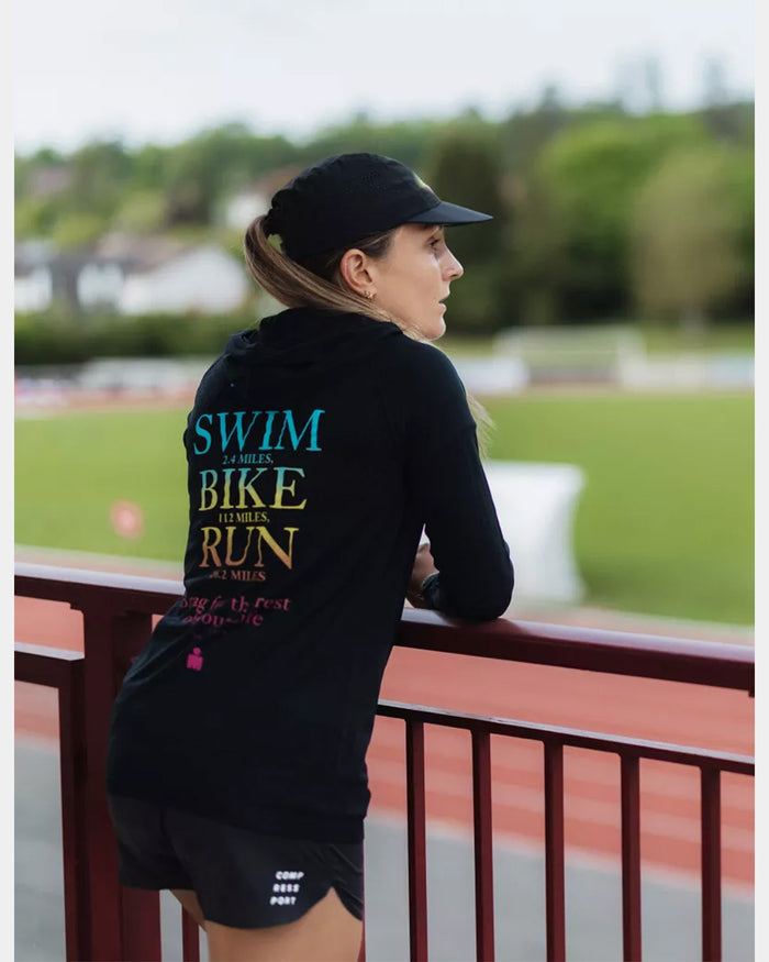 Compressport Women's 3D Thermo Seamless Hoodie Zip Ironman 2026 L2 - Black