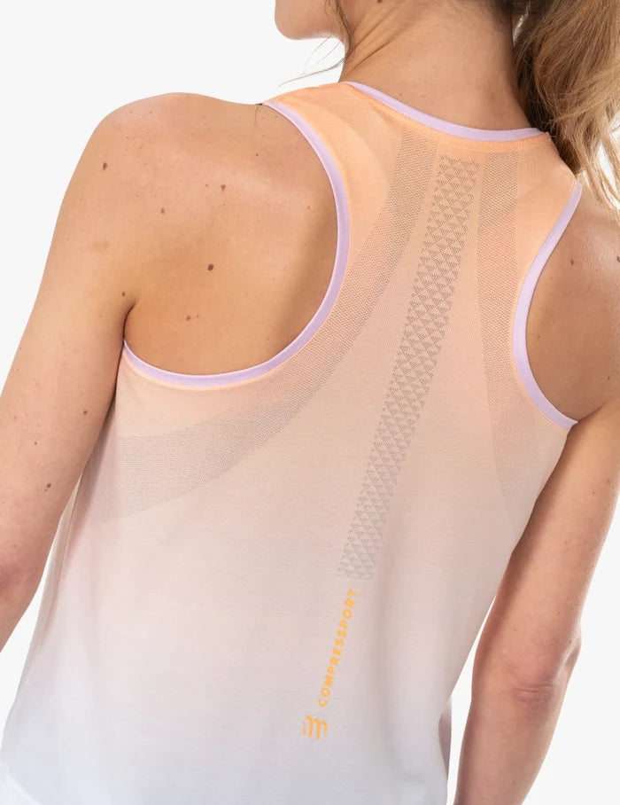 Compressport Women's Performance Singlet - Buff Orange