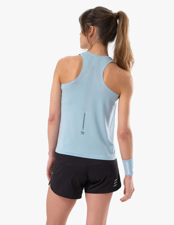 Compressport Women's Performance Singlet - Cashmere Blue