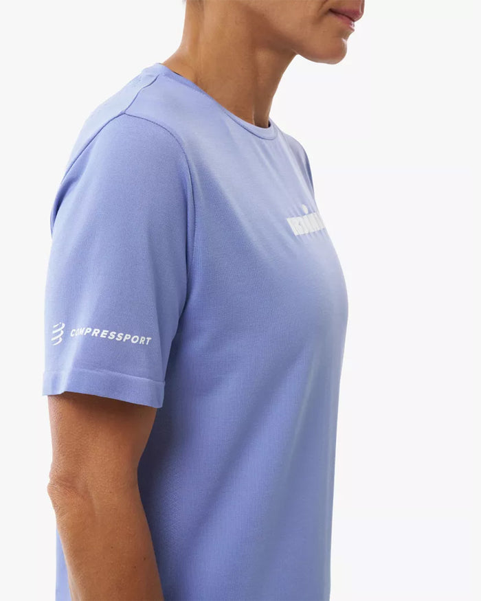 Compressport Women's Training SS Tshirt - Ironman 2026 - L1 - Jacaranda/White