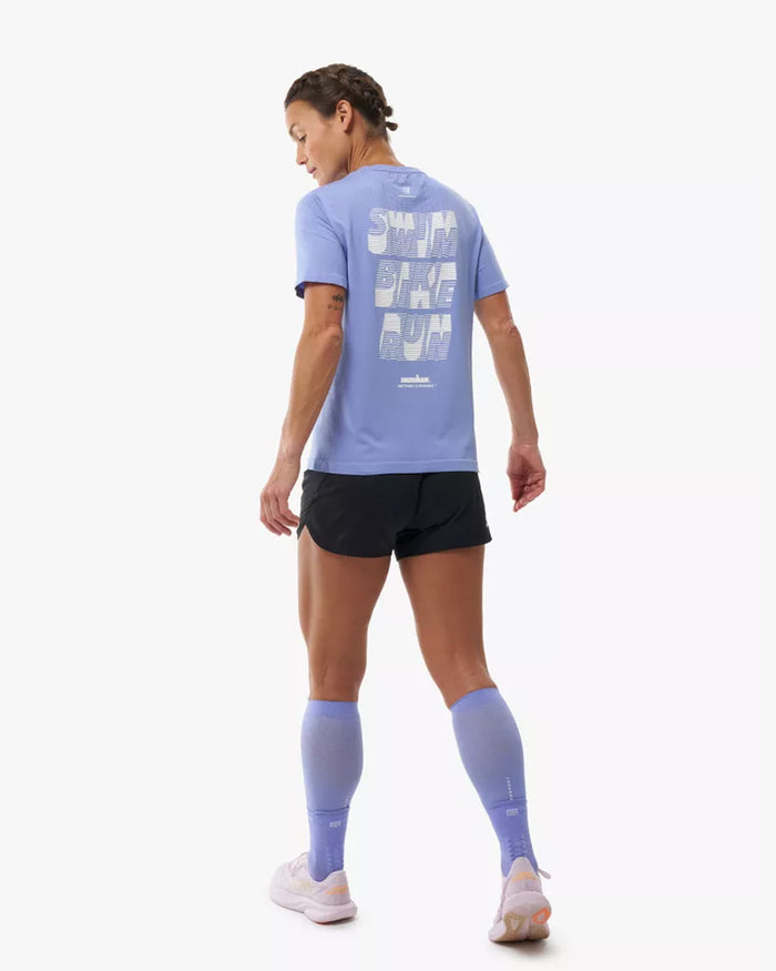 Compressport Women's Training SS Tshirt - Ironman 2026 - L1 - Jacaranda/White
