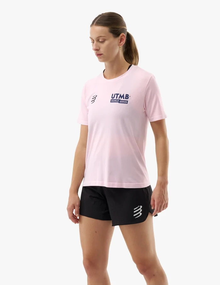 Compressport Women's Training SS Tshirt UTMB 2025 L1 - Roseate