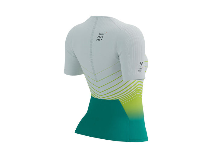 Compressport Women's Tri Postural Aero SS Top - White/Columbia