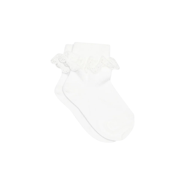 Cotton Lace Socks White