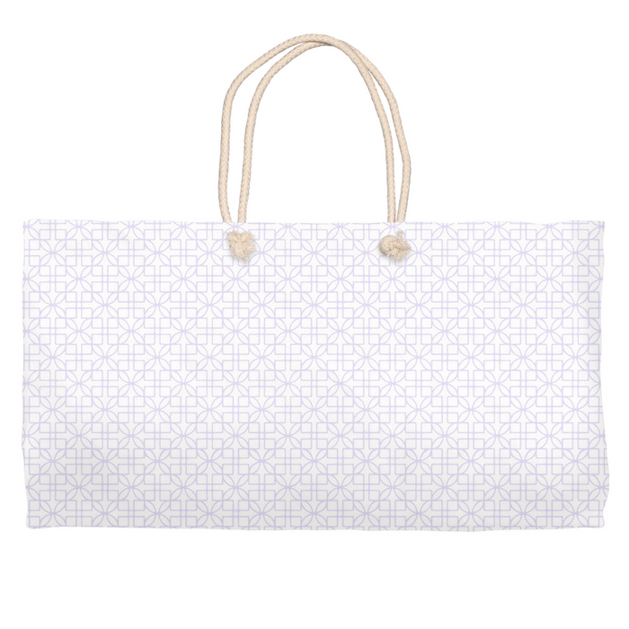 D&D Lattice Lilac Weekender Tote