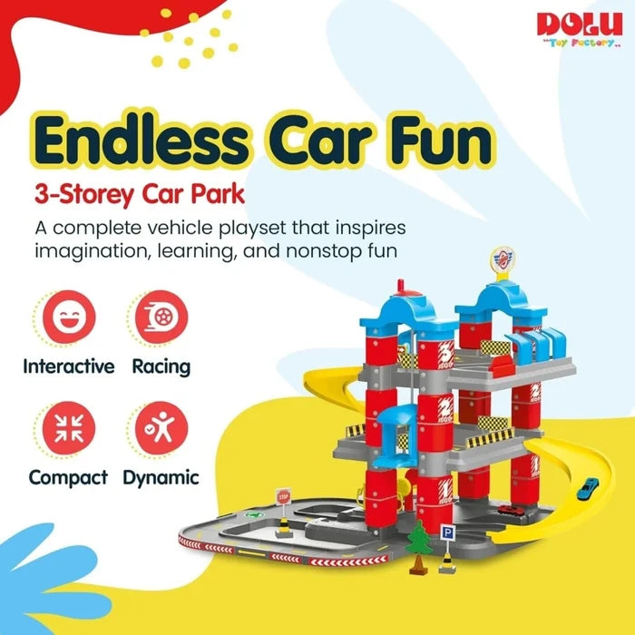 Dolu 3 Level Garage with Lift Playset - ebebek