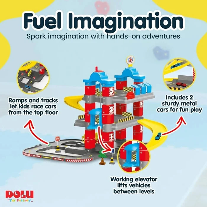 Dolu 3 Level Garage with Lift Playset - ebebek