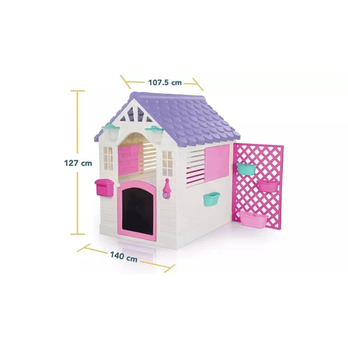 Dolu Deluxe Garden Playhouse with Fence – Pink - ebebek