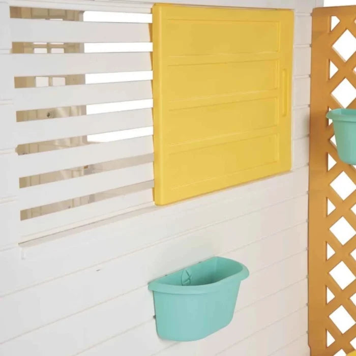 Dolu Deluxe Garden Playhouse with Fence – White - ebebek