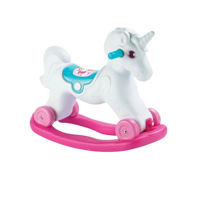 Dolu Unicorn Rocking Horse with Wheels - Pink - ebebek