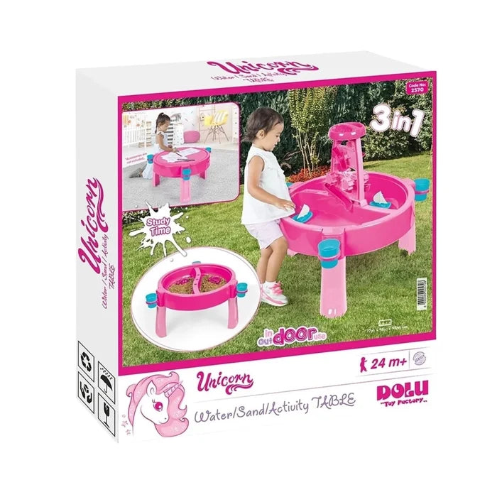 Dolu Unicorn Sand & Water Play Table – Pink - ebebek