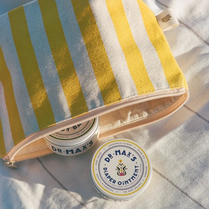 Dr Max's Organic Cotton Zipper Pouch Green