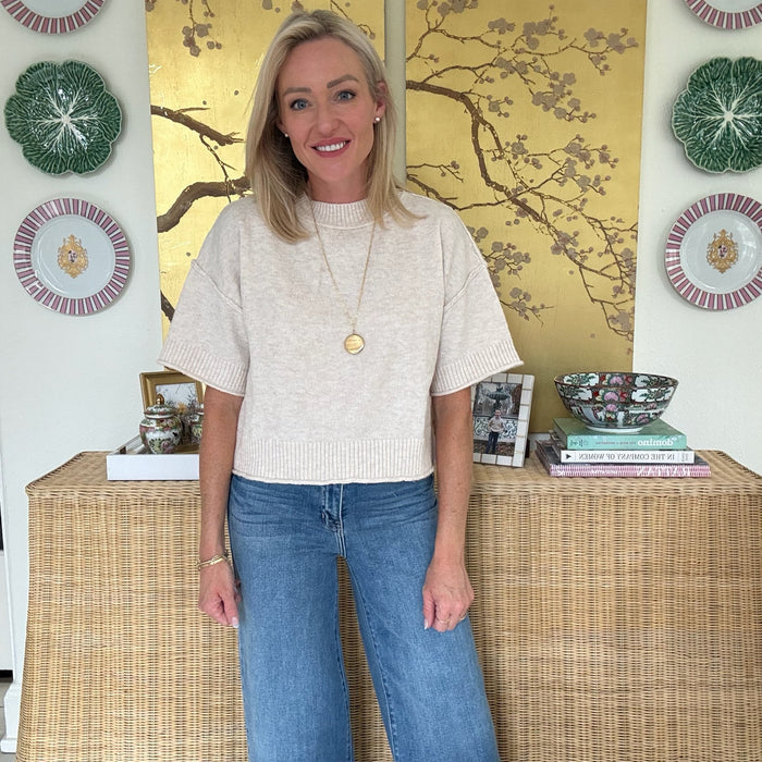 Georgia Mock Neck Sweater Top