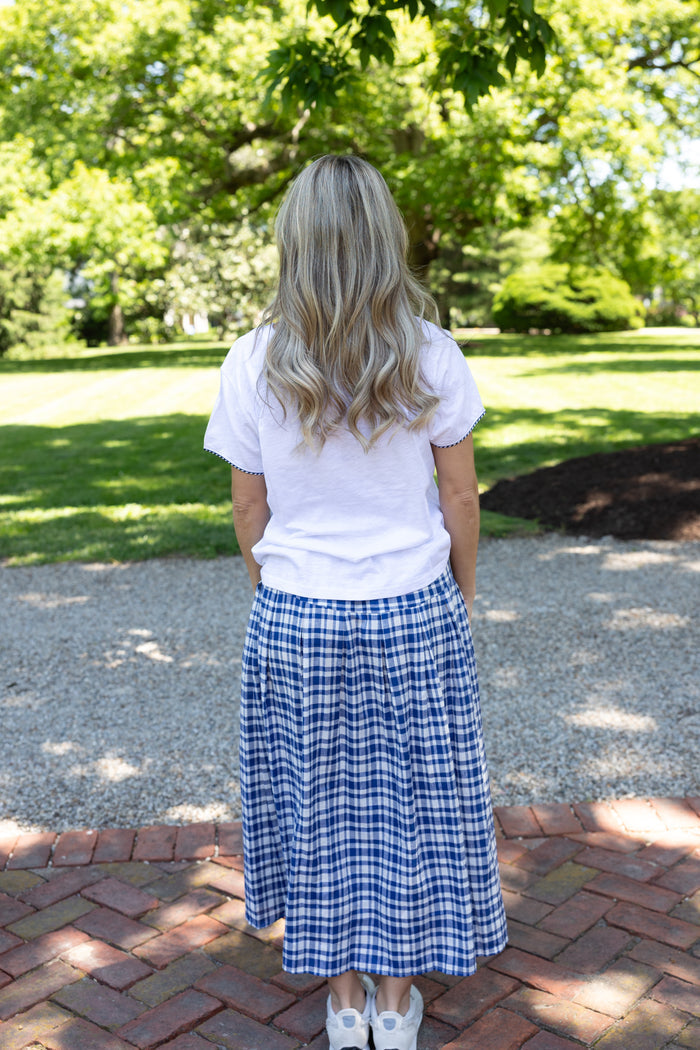 Geraldine Gingham Midi Skirt