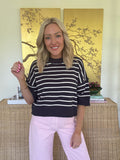 Ginny Stripe Sweater - Navy