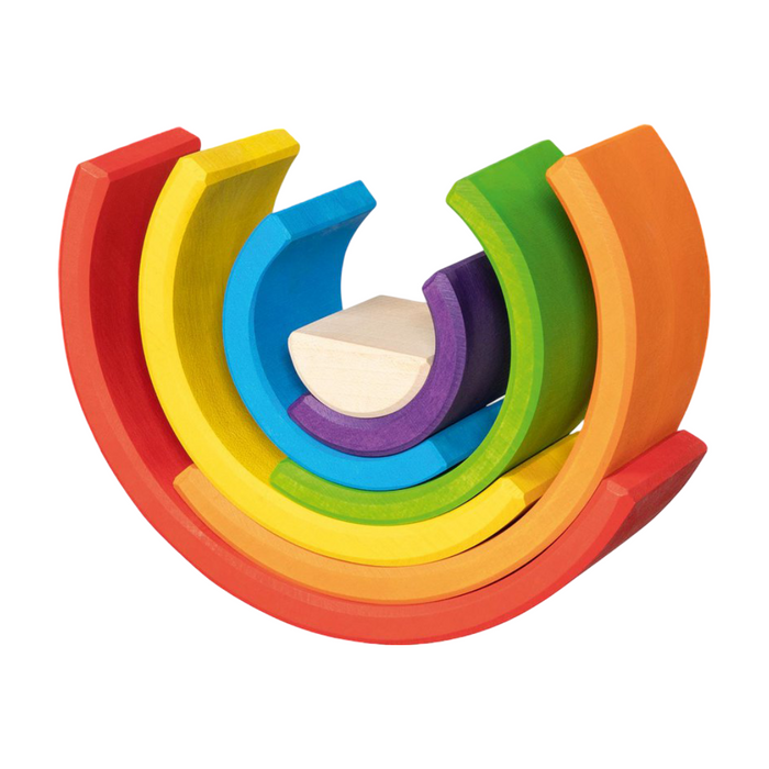 Goki Wooden Raibow Stacking Blocks
