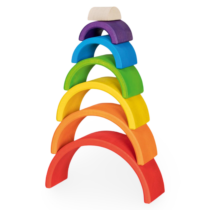 Goki Wooden Raibow Stacking Blocks