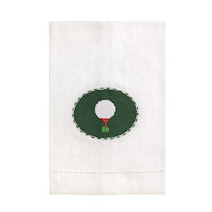 Golf Needlepoint Tea Towel