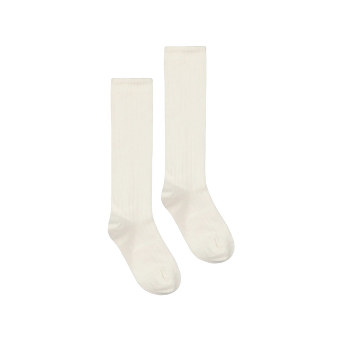 Gray Label Long Ribbed Socks Cream