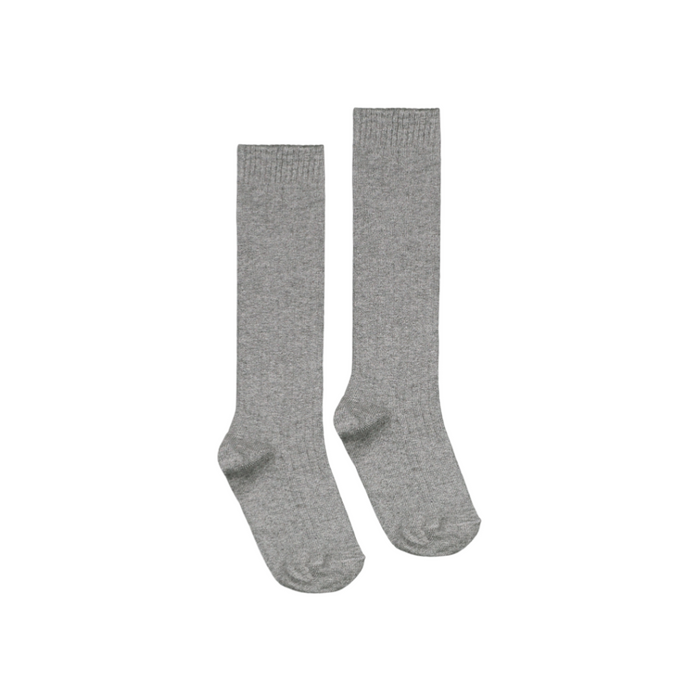 Gray Label Long Ribbed Socks Grey Melange - La Gentile Store