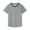 Gray Label Striped Oversized Tee Blue Grey - Cream