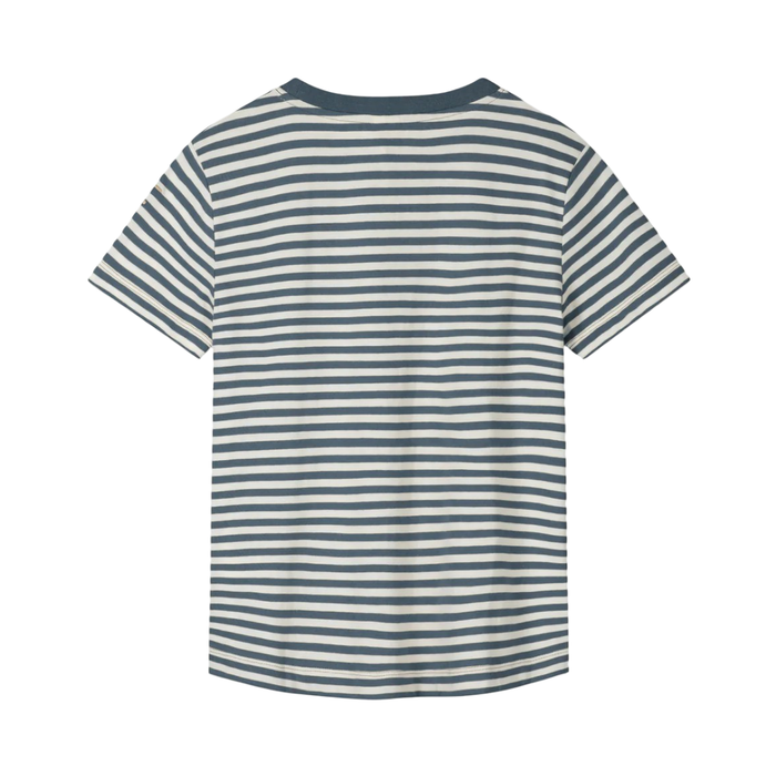 Gray Label Striped Oversized Tee Blue Grey - Cream