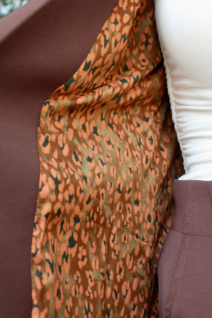 Hallie Shirred Blazer - Espresso