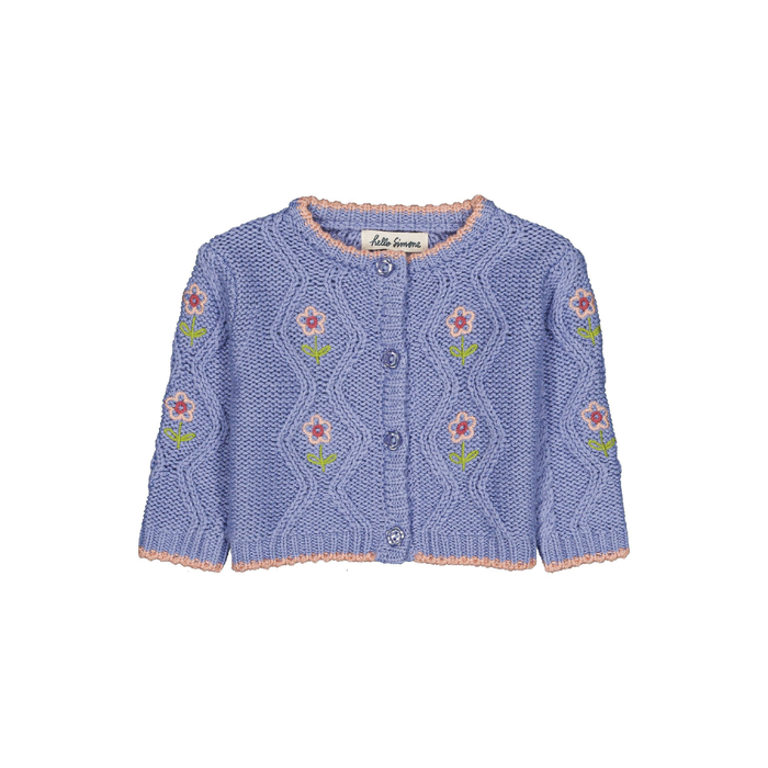 Hello Simone Jeannette Cable Knit Baby Cardigan