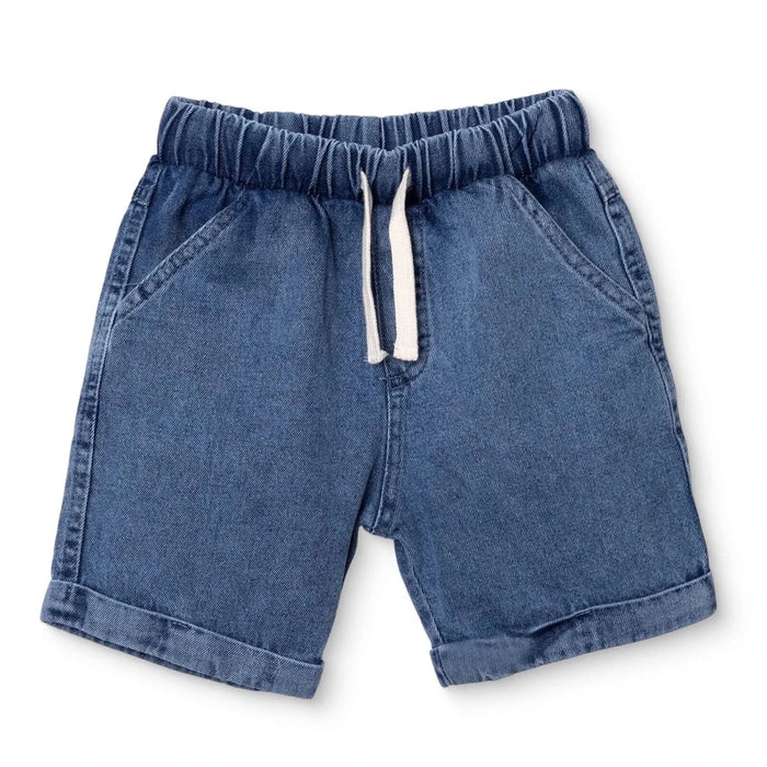 HelloBaby Boys Denim Shorts Lace - up Little Sailor Above the Knee - Blue Blue - ebebek