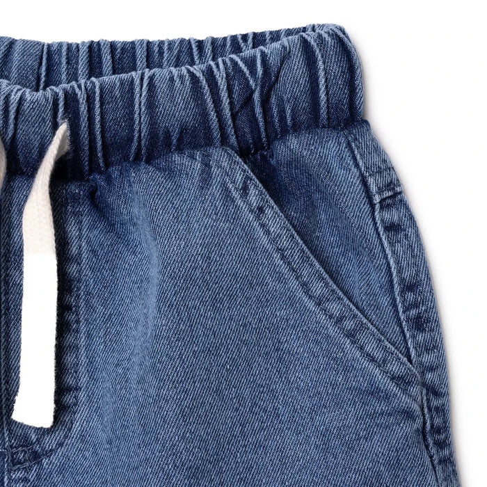 HelloBaby Boys Denim Shorts Lace - up Little Sailor Above the Knee - Blue Blue - ebebek