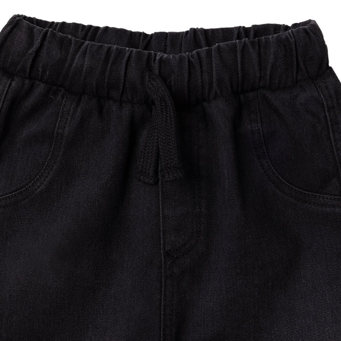 HelloBaby Boys Denim Trousers Lace - up Cool Boy Full Length - Black Black - ebebek