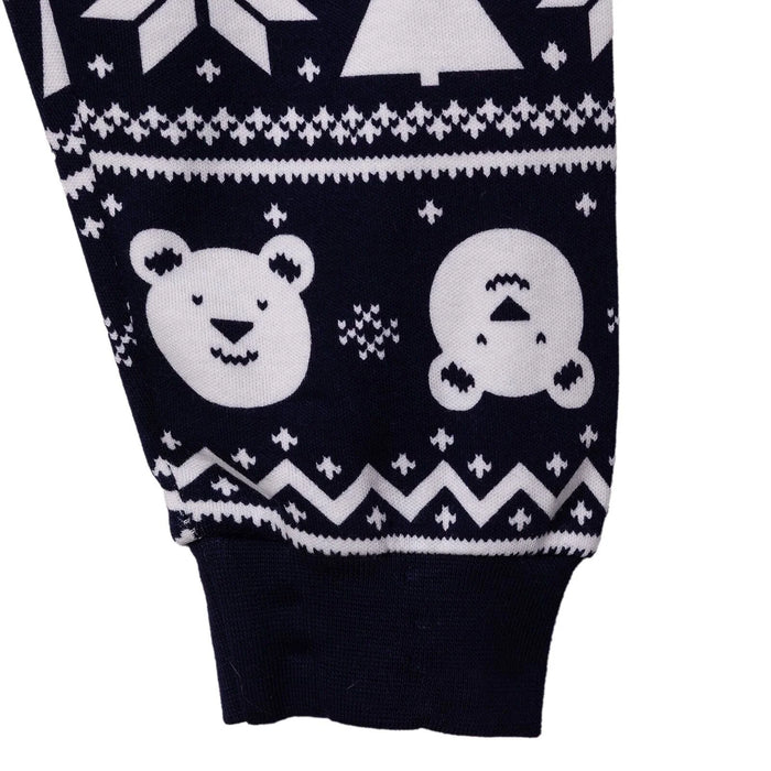 HelloBaby Christmas Baby Boy Long Sleeve Pyjamas Set - Navy Blue - ebebek - Black Friday